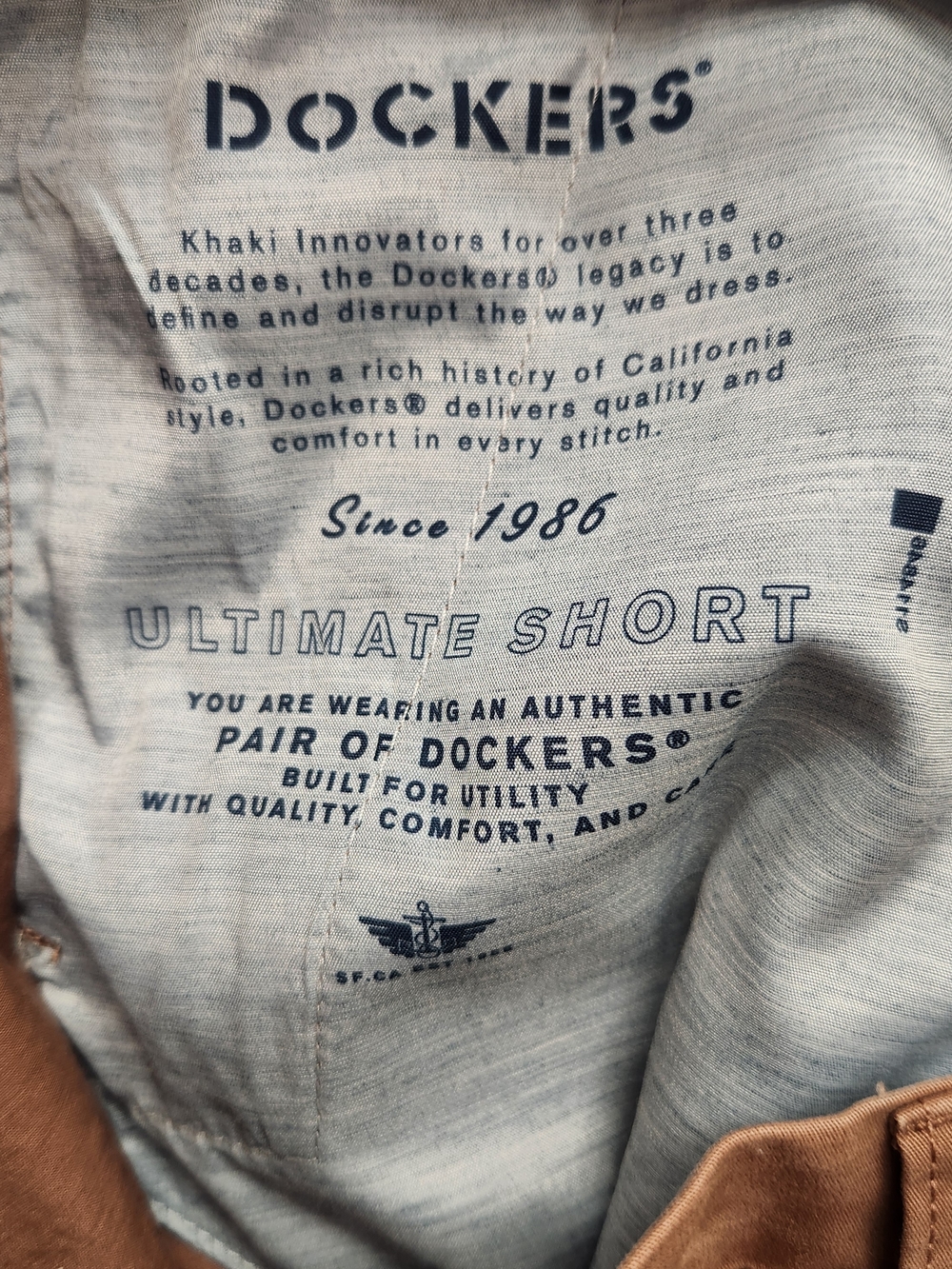 ⭐️NWT Dockers Mens Ultimate Short Supreme Flex Khaki Brown Stretch Casual 36 - Picture 14 of 15